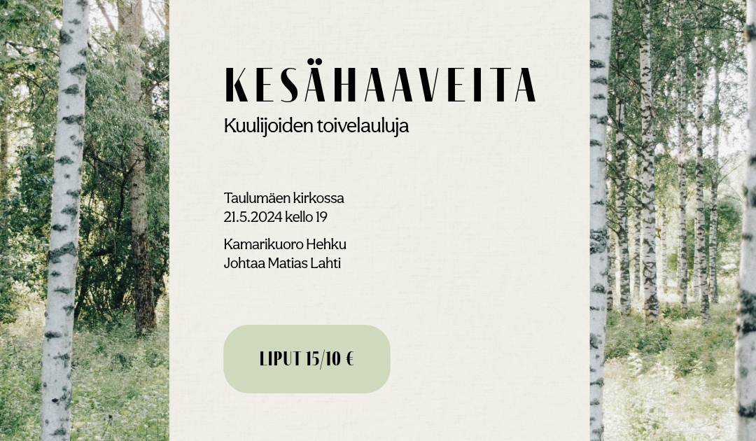 21.5. Kesähaaveita -konsertti kuulijoiden toivelauluista